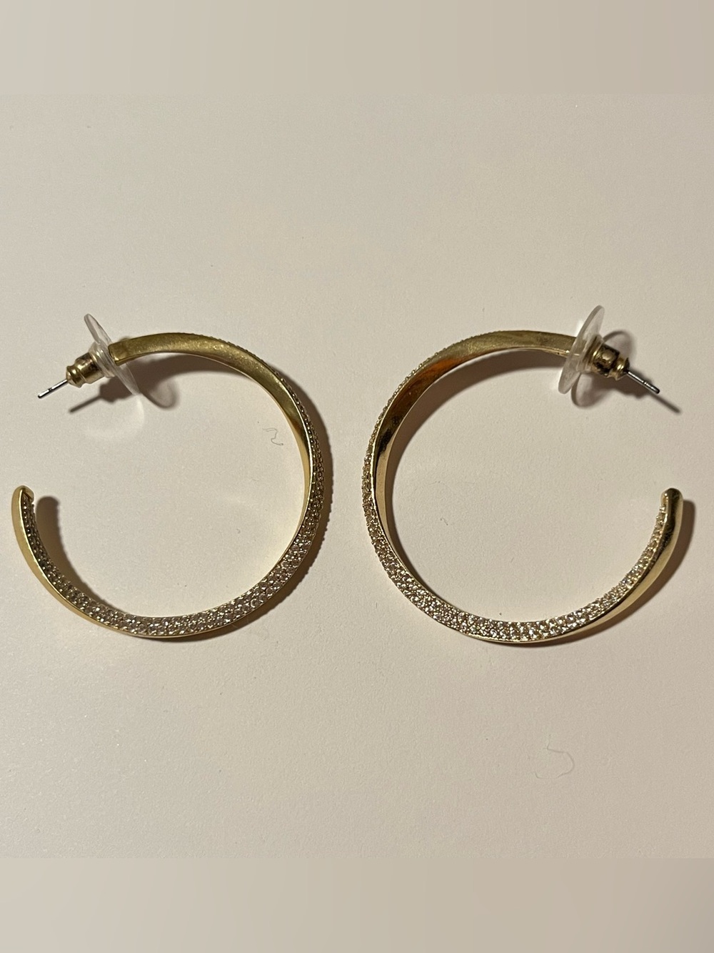 Kendra Scott Gold Hoop Earrings with Pavé Detail